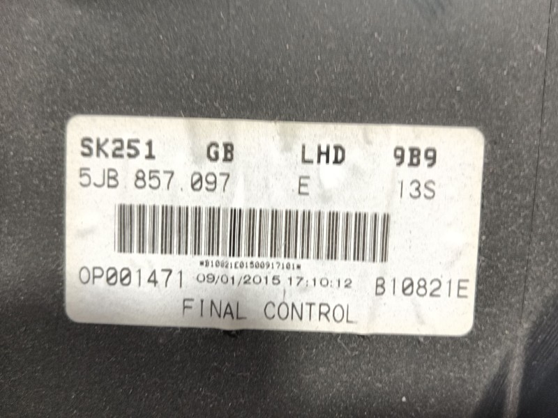 Recambio de guantera para skoda rapid spaceback (nh1) 1.6 tdi referencia OEM IAM   