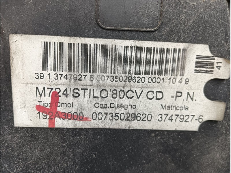 Recambio de motor completo para fiat stilo (192) 1.9 jtd 80 referencia OEM IAM 192A3000 BOSCH OK