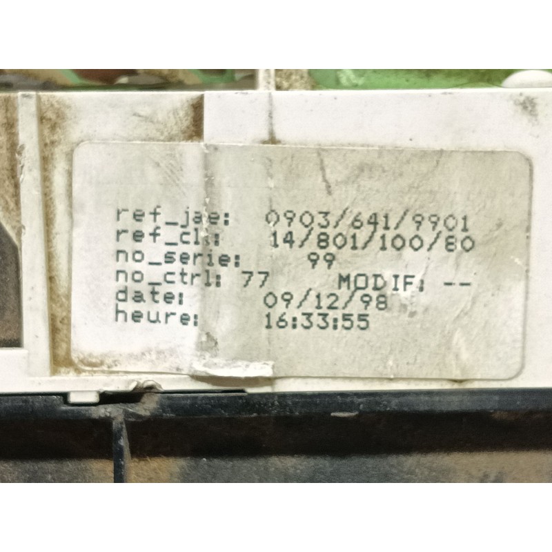 Recambio de cuadro instrumentos para fiat scudo furgoneta (220_) 1.9 d referencia OEM IAM  09036419901 