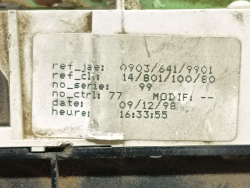 Recambio de cuadro instrumentos para fiat scudo furgoneta (220_) 1.9 d referencia OEM IAM  09036419901 