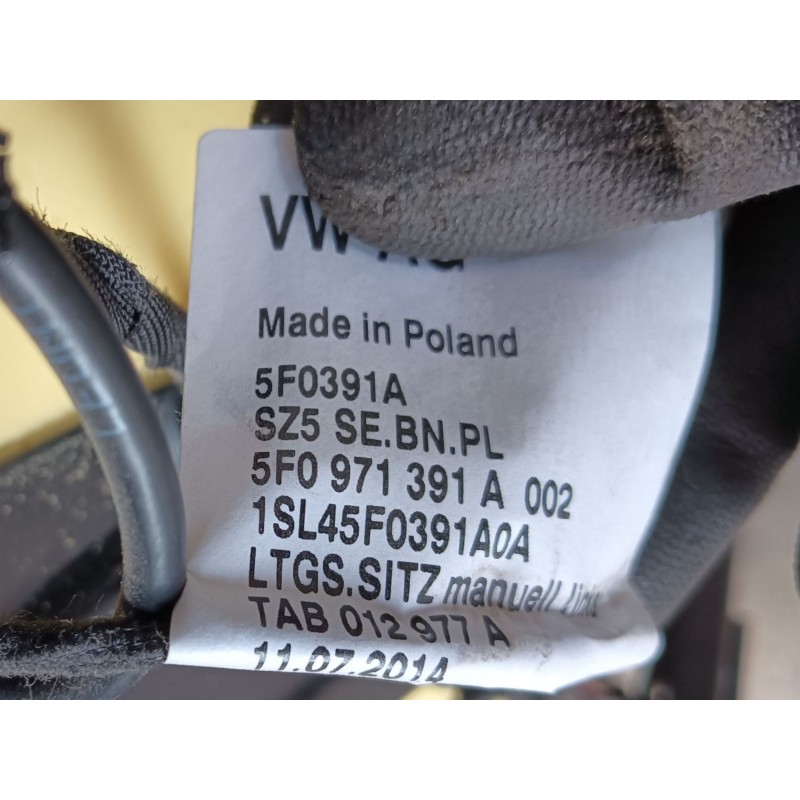 Recambio de asiento delantero izquierdo para seat leon (5f1) style referencia OEM IAM  5F0971391A 