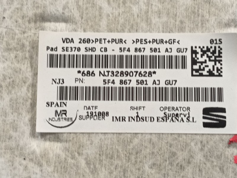 Recambio de techo interior para seat leon (5f1) 2.0 tdi referencia OEM IAM   