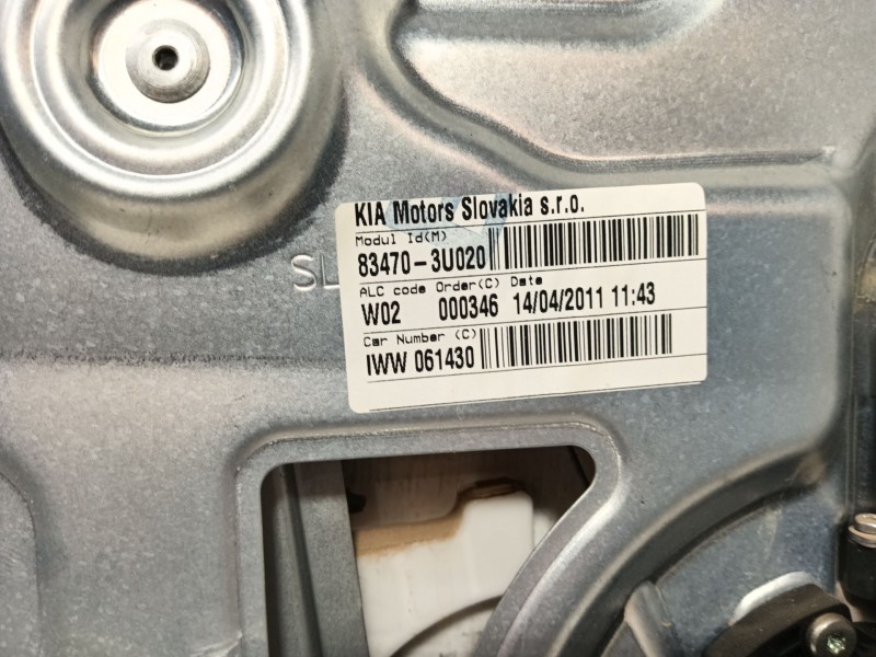 Recambio de elevalunas trasero izquierdo para kia sportage iii (sl) 1.7 crdi referencia OEM IAM   