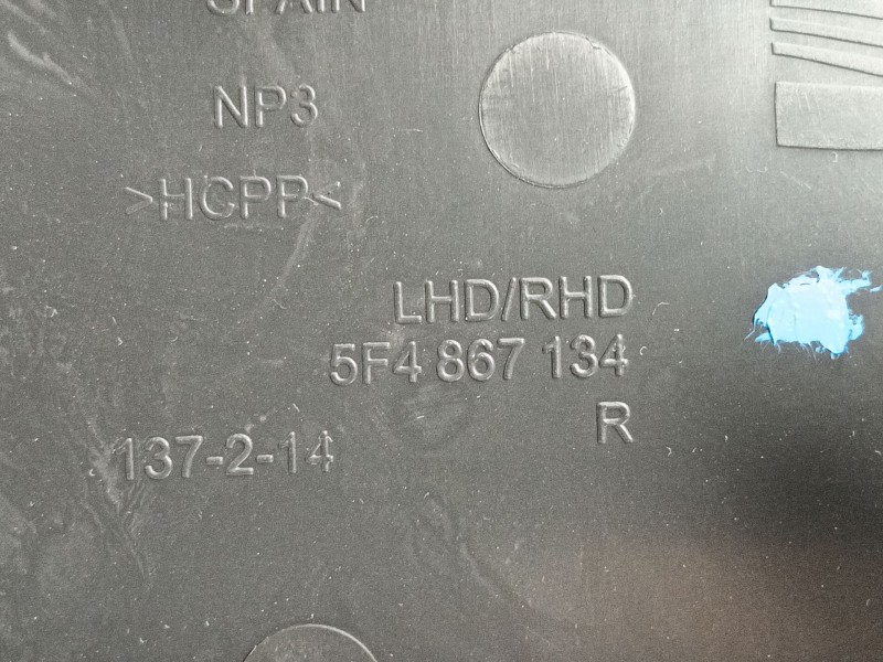 Recambio de guarnecido puerta trasera derecha para seat leon (5f1) 2.0 tdi referencia OEM IAM  5F4867116A 