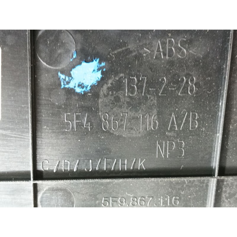 Recambio de guarnecido puerta trasera derecha para seat leon (5f1) 2.0 tdi referencia OEM IAM  5F4867116A 