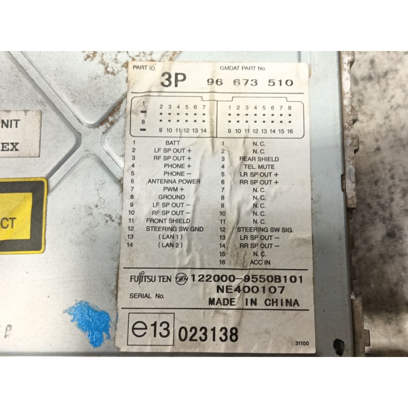 Recambio de sistema audio / radio cd para chevrolet captiva 2.0 vcdi lt referencia OEM IAM   