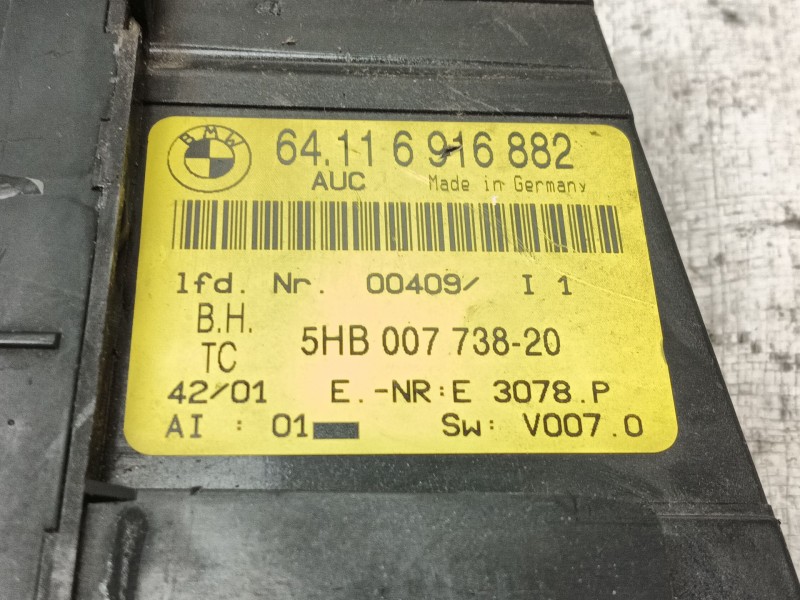 Recambio de mando calefaccion / aire acondicionado para bmw 3 (e46) 320 d referencia OEM IAM 0  