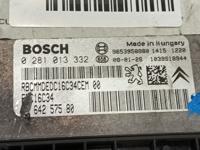 Recambio de centralita motor uce para peugeot 308 i (4a_, 4c_) 1.6 hdi referencia OEM IAM   