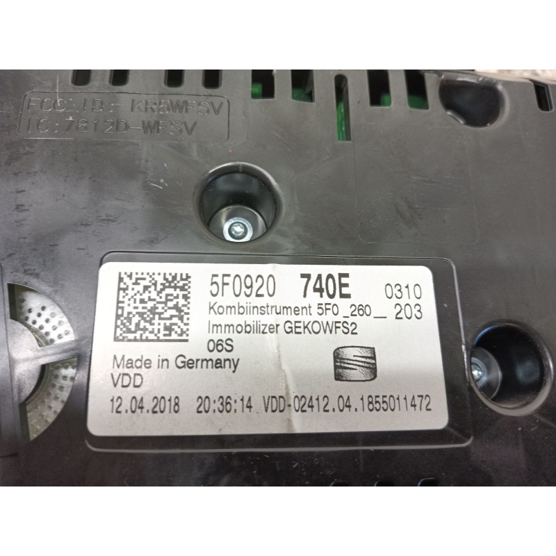 Recambio de cuadro instrumentos para seat leon (5f1) 1.2 tsi referencia OEM IAM   