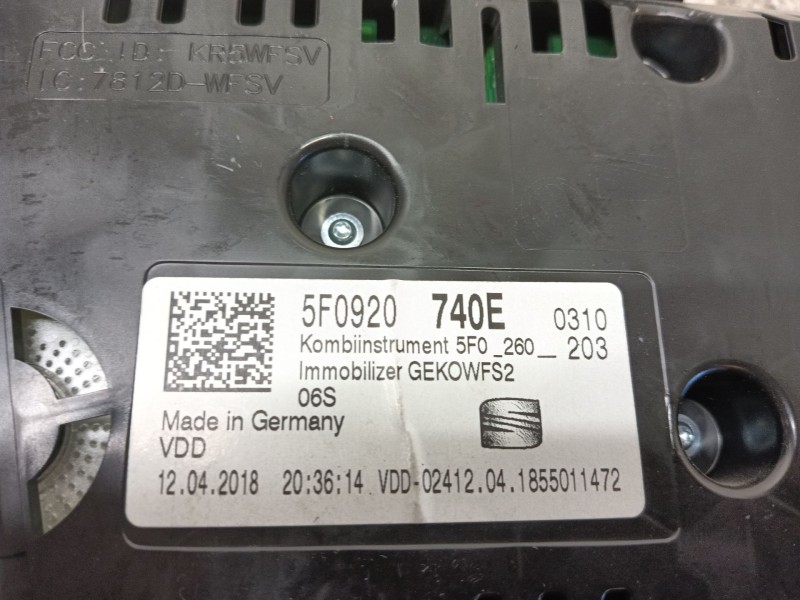 Recambio de cuadro instrumentos para seat leon (5f1) 1.2 tsi referencia OEM IAM   