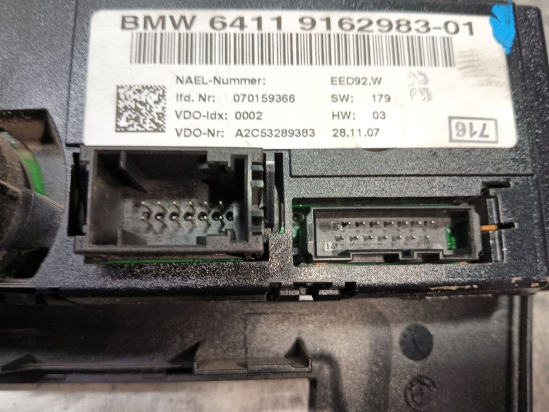 Recambio de mando calefaccion / aire acondicionado para bmw 1 (e87) 120 d referencia OEM IAM   