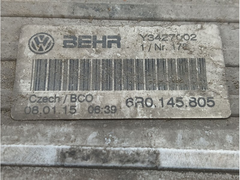 Recambio de intercooler para skoda rapid spaceback (nh1) 1.6 tdi referencia OEM IAM  6R0145805 