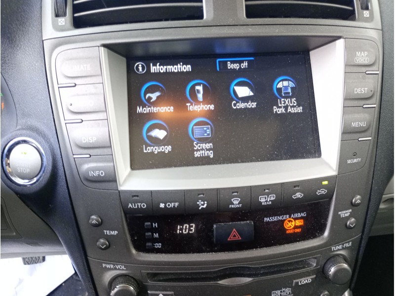Recambio de pantalla multifuncion para lexus is ii (_e2_) 220d (ale20) referencia OEM IAM   
