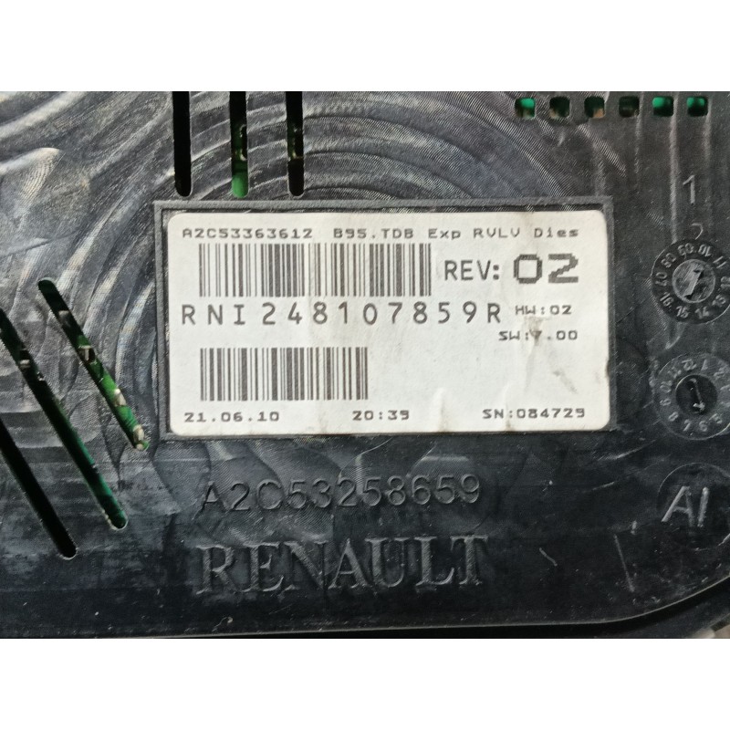 Recambio de cuadro instrumentos para renault megane iii berlina 5 p authentique referencia OEM IAM   