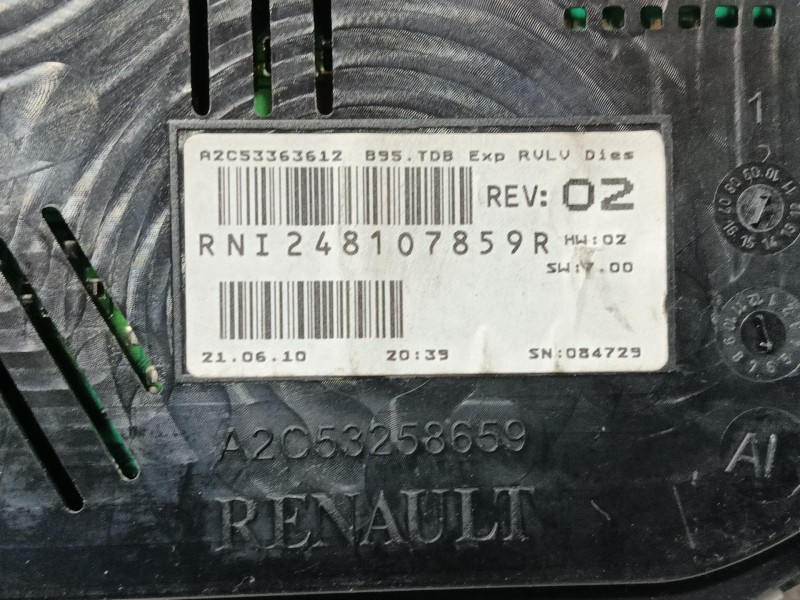 Recambio de cuadro instrumentos para renault megane iii berlina 5 p authentique referencia OEM IAM   