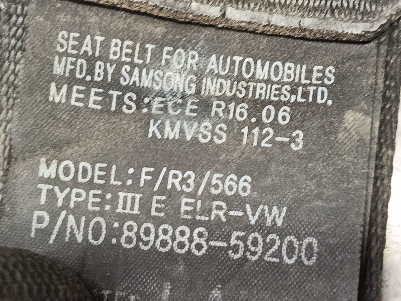 Recambio de cinturon seguridad delantero izquierdo para hyundai h350 furgoneta 2.5 crdi referencia OEM IAM   