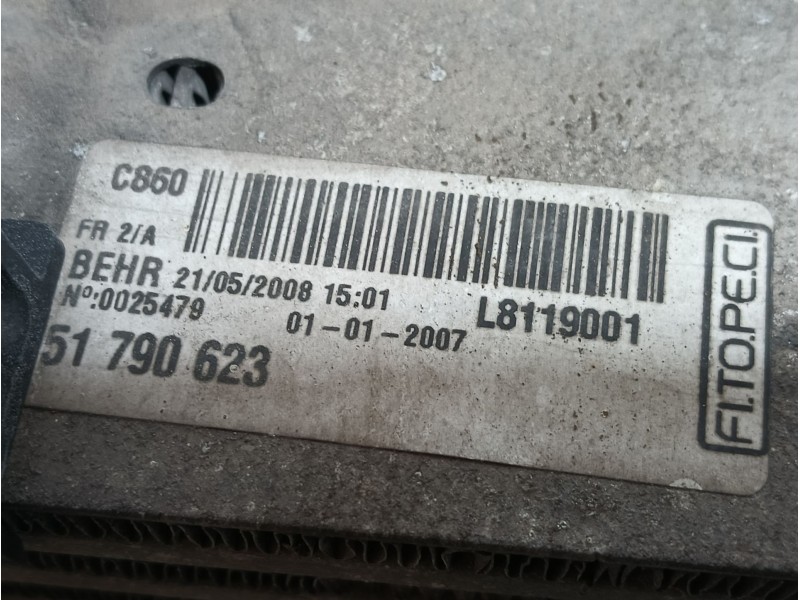 Recambio de intercooler para peugeot bipper tepee basis referencia OEM IAM  L8119001 