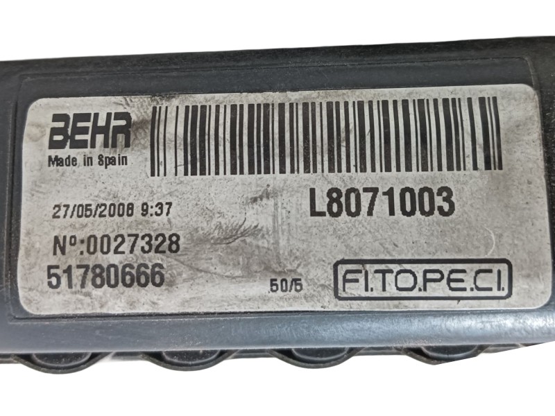 Recambio de radiador agua para peugeot bipper tepee basis referencia OEM IAM  L8071003 