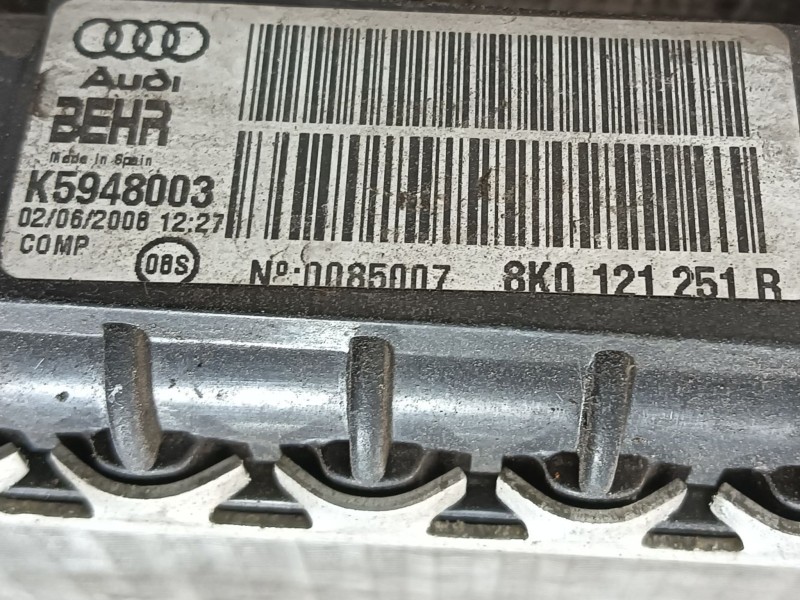Recambio de radiador agua para audi a5 (8t3) 1.8 tfsi referencia OEM IAM  8K0121251R 