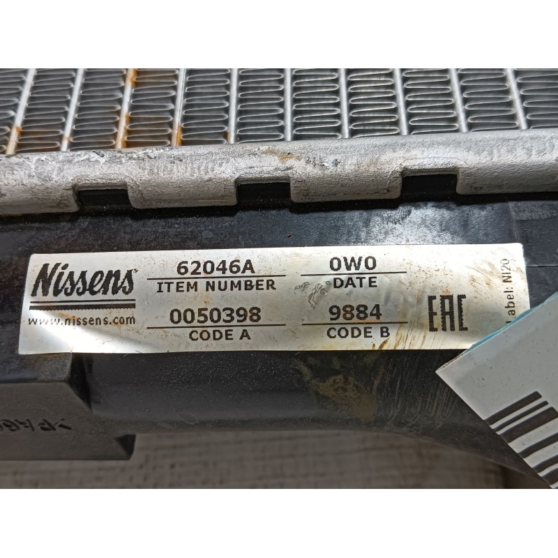 Recambio de radiador agua para ford transit furgoneta (fa_ _) 2.0 di (fae_, faf_, fag_) referencia OEM IAM  62046A 