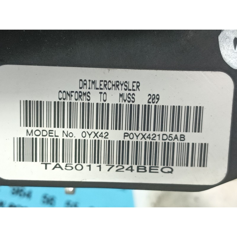 Recambio de cinturon seguridad trasero derecho para chrysler sebring (js) 2.0 crd referencia OEM IAM   