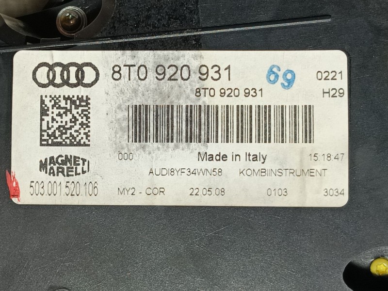 Recambio de cuadro instrumentos para audi a5 (8t3) 1.8 tfsi referencia OEM IAM 8T0920931 8T0920931 