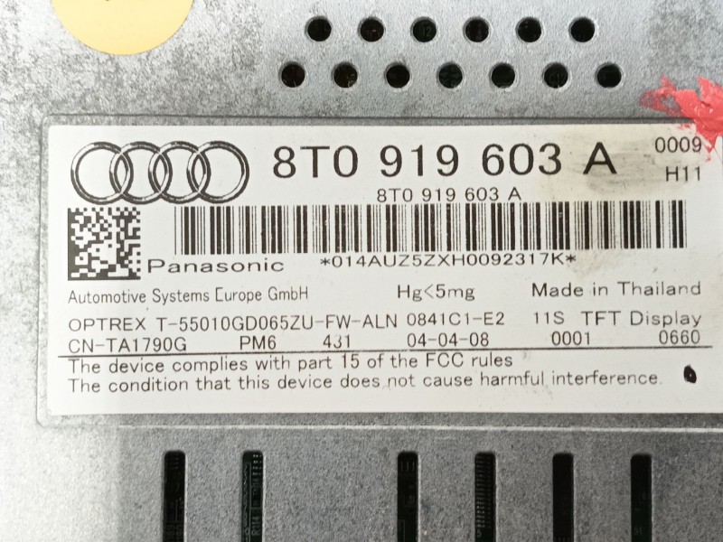 Recambio de pantalla multifuncion para audi a5 (8t3) 1.8 tfsi referencia OEM IAM   