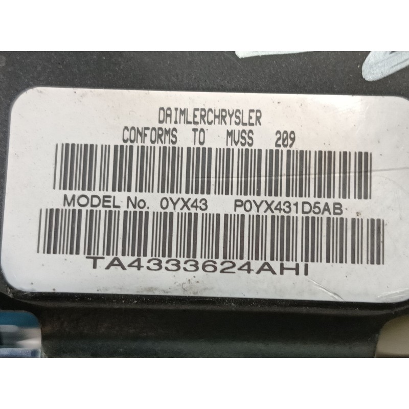 Recambio de cinturon seguridad trasero izquierdo para chrysler sebring (js) 2.0 crd referencia OEM IAM   
