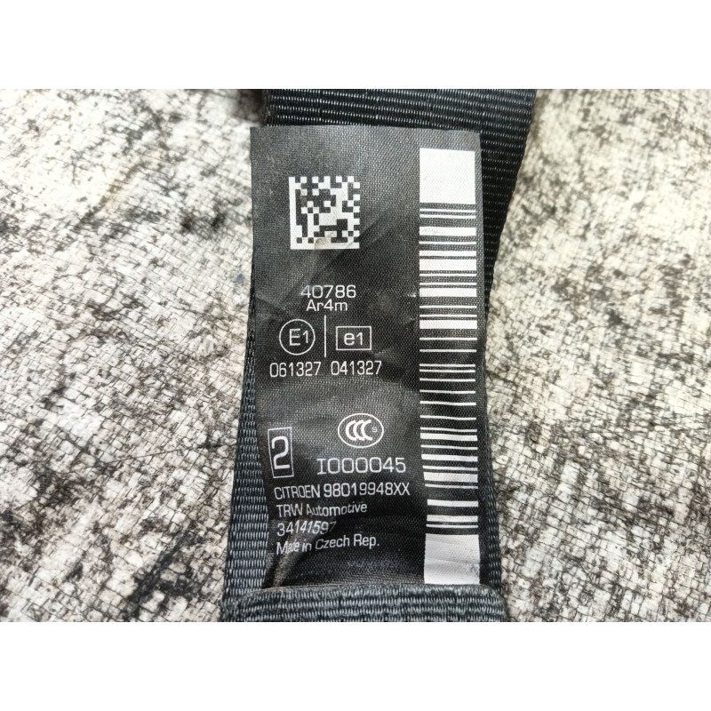 Recambio de cinturon seguridad trasero izquierdo para citroën c3 collection referencia OEM IAM   