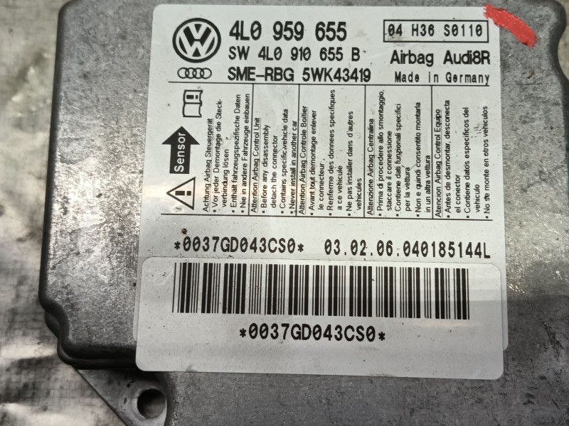 Recambio de centralita airbag para audi q7 (4lb) 3.0 tdi quattro referencia OEM IAM   