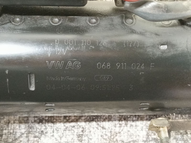 Recambio de motor arranque para audi a4 b6 (8e2) 1.9 tdi referencia OEM IAM   