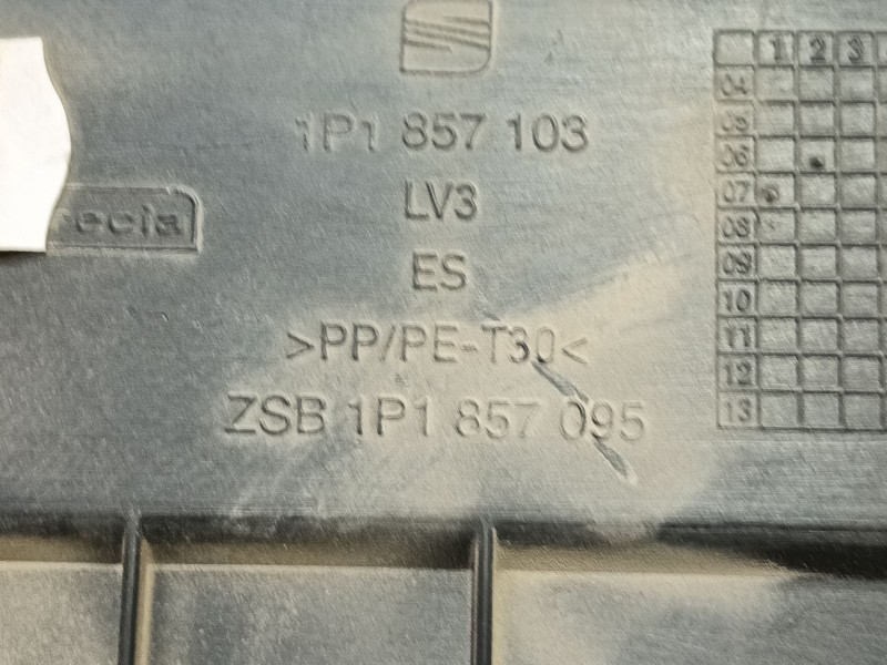 Recambio de guantera para seat leon (1p1) 1.9 tdi referencia OEM IAM 0 1P1857103 