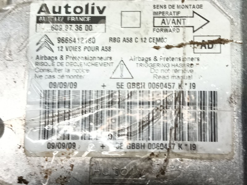 Recambio de centralita airbag para citroën c3 picasso (sh_) 1.6 hdi referencia OEM IAM   