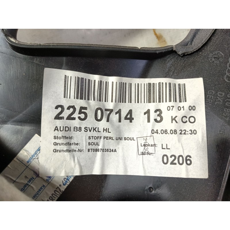 Recambio de guarnecido puerta trasera derecha para audi a5 (8t3) 1.8 tfsi referencia OEM IAM   