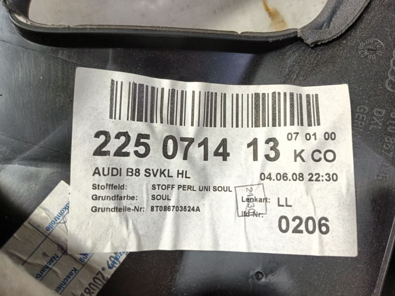 Recambio de guarnecido puerta trasera derecha para audi a5 (8t3) 1.8 tfsi referencia OEM IAM   