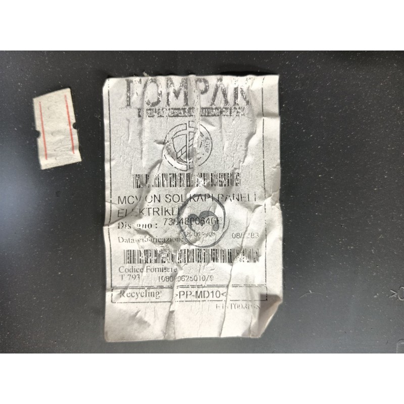 Recambio de guarnecido puerta delantera izquierda para peugeot bipper tepee basis referencia OEM IAM   