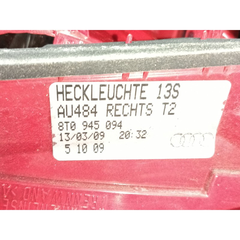 Recambio de piloto trasero derecho interior para audi a5 (8t3) 1.8 tfsi referencia OEM IAM   