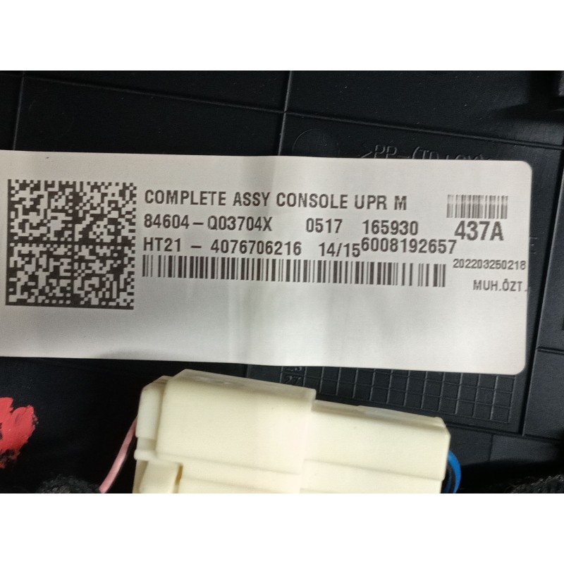 Recambio de apoyabrazos central para hyundai bayon (bc3) 1.2 mpi referencia OEM IAM   
