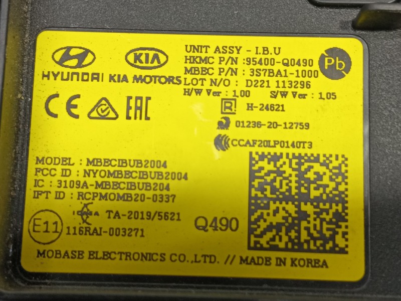 Recambio de modulo electronico para hyundai bayon (bc3) 1.2 mpi referencia OEM IAM   