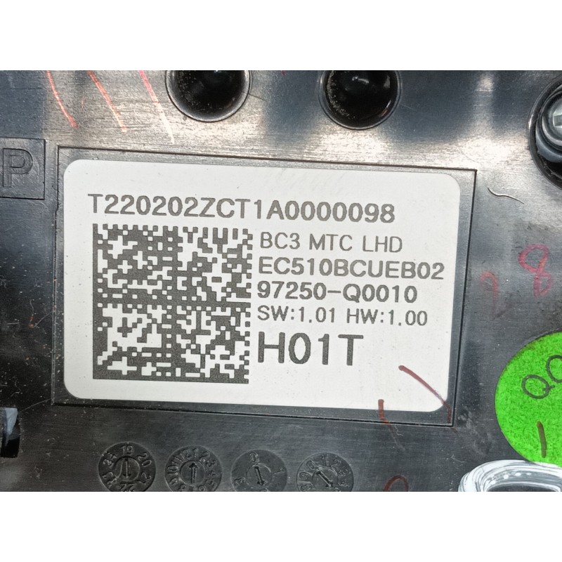 Recambio de mando calefaccion / aire acondicionado para hyundai bayon (bc3) 1.2 mpi referencia OEM IAM   
