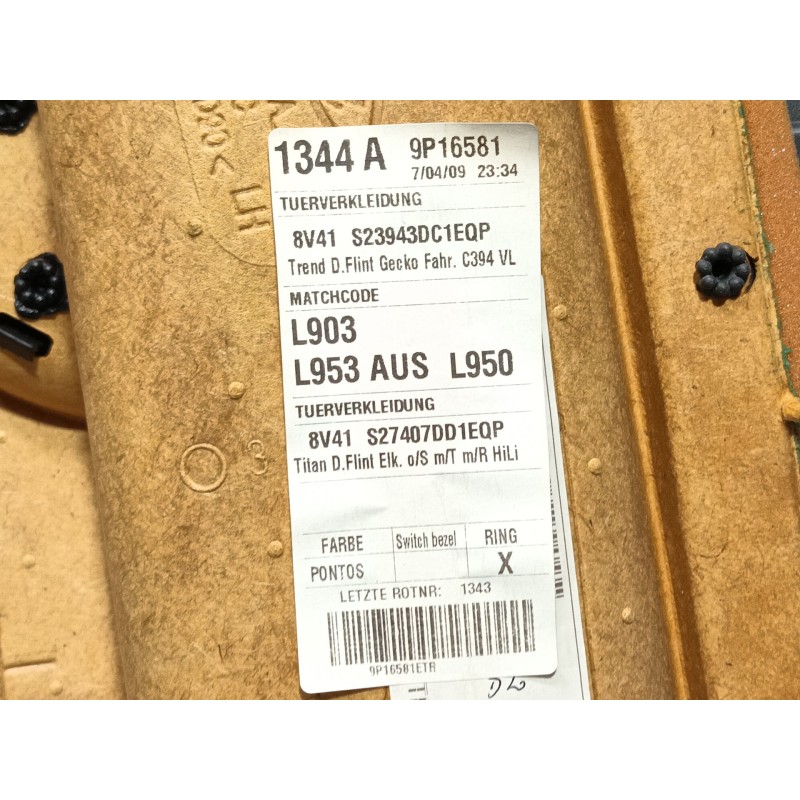 Recambio de guarnecido puerta trasera izquierda para ford kuga i 2.0 tdci 4x4 referencia OEM IAM  7M51R27407F 