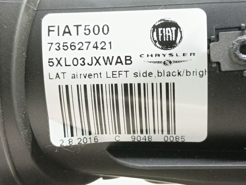 Recambio de rejilla aireadora para fiat 500 (312_) 1.2 (312axa1a) referencia OEM IAM   
