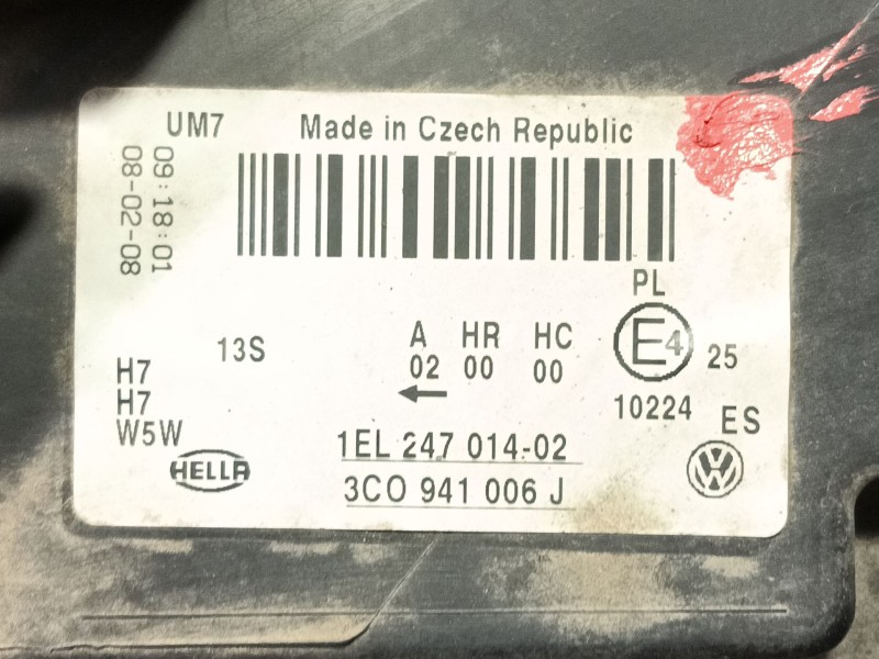 Recambio de faro derecho para volkswagen passat b6 (3c2) 2.0 tdi 16v referencia OEM IAM  1EL24701402 