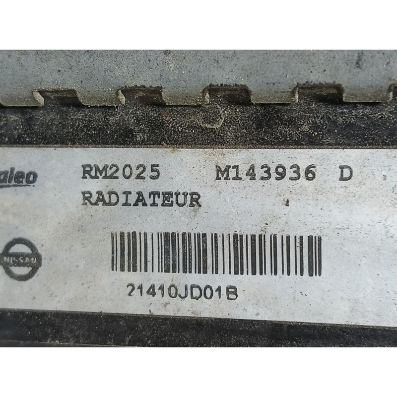 Recambio de radiador agua para nissan qashqai / qashqai +2 i (j10, nj10, jj10e) 1.6 referencia OEM IAM   