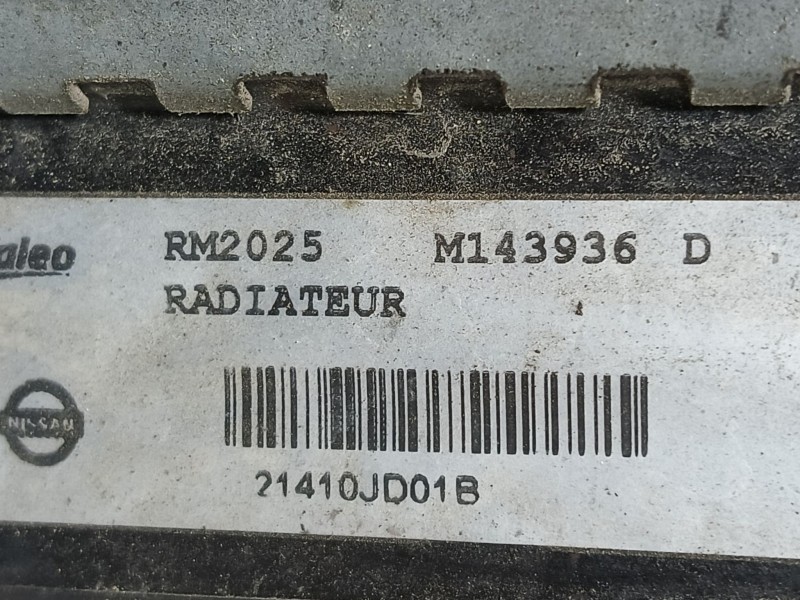 Recambio de radiador agua para nissan qashqai / qashqai +2 i (j10, nj10, jj10e) 1.6 referencia OEM IAM   