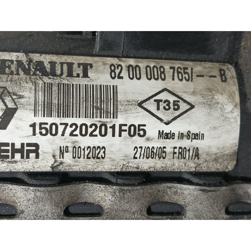Recambio de radiador agua para renault espace iv (jk0/1_) 2.2 dci (jk0h) referencia OEM IAM  8200008765B 