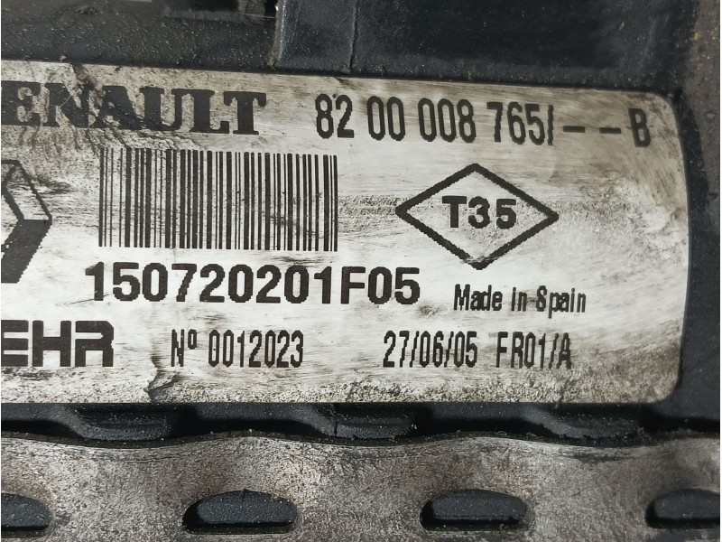Recambio de radiador agua para renault espace iv (jk0/1_) 2.2 dci (jk0h) referencia OEM IAM  8200008765B 