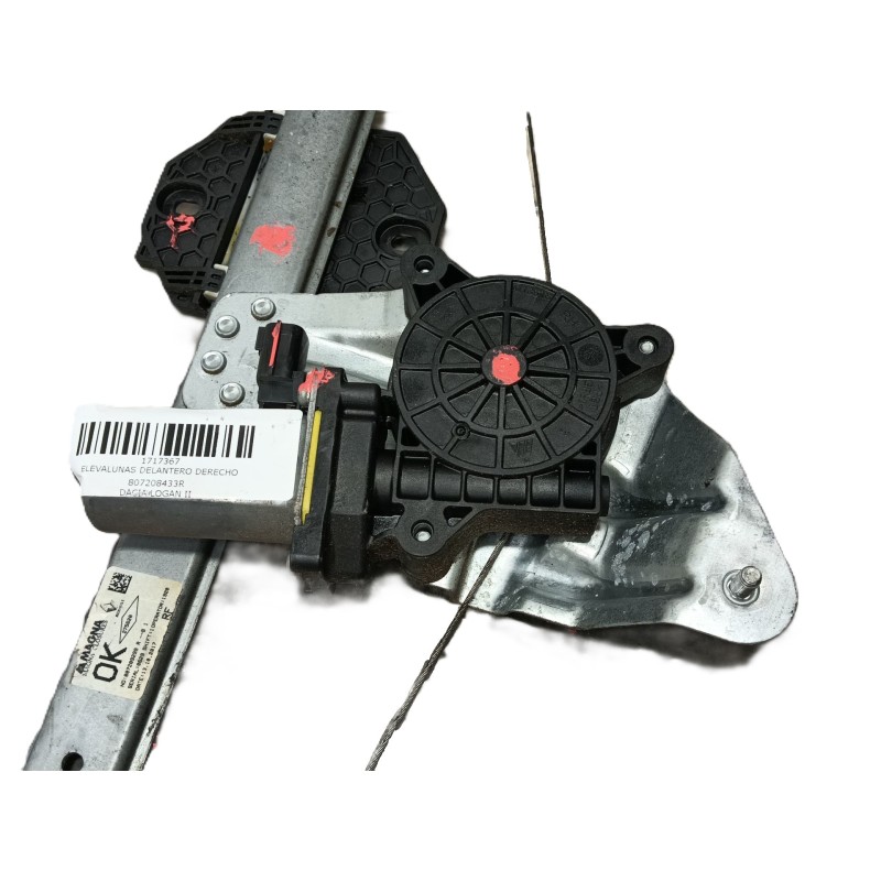 Recambio de elevalunas delantero derecho para dacia logan ii 1.5 dci referencia OEM IAM 807208433R  