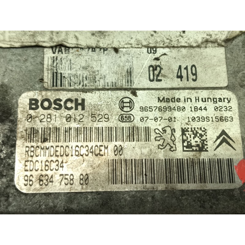 Recambio de centralita motor uce para peugeot 207 furgoneta/hatchback (wa_, wc_) 1.4 hdi referencia OEM IAM   