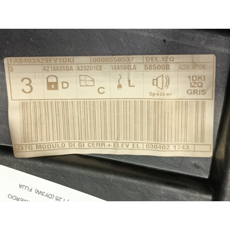 Recambio de elevalunas delantero izquierdo para mazda 2 (dy) 1.25 (dy3w) referencia OEM IAM   